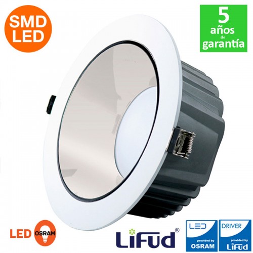 Foco Downlight LED BLEES Serie PRO Osram Chip 30W 3300Lm IP20 UGR 17 Ø Corte 165mm [ALLM4251]