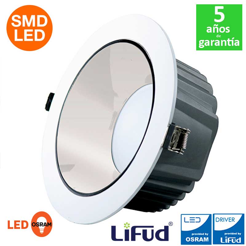 Foco Downlight LED BLEES 50W 5500Lm IP20 UGR 17 Serie PRO Corte 190mm [ALLM4254]