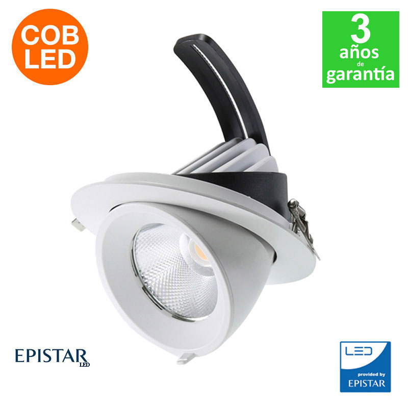 Foco Downlight Led Basculante y orientable TRACK 15W IP20 Epistar COB UGR<19 Ø Corte 110mm [ALLM4131]