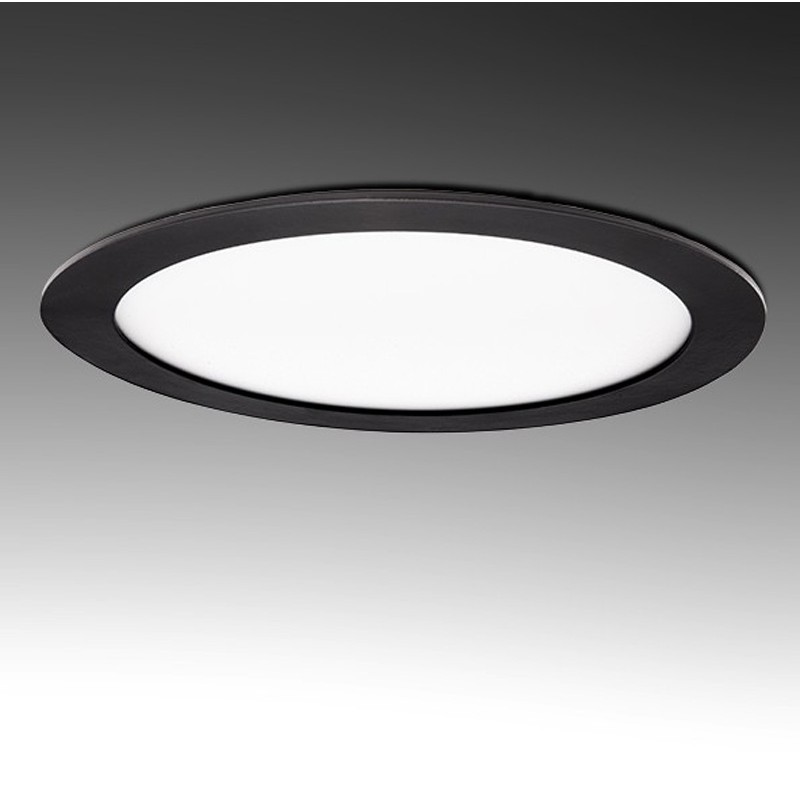 Placa Foco Downlight LED Marco Negro18W 1380Lm Ø225mm Ø Corte 200mm. [HO-GP-LZ-3-B]