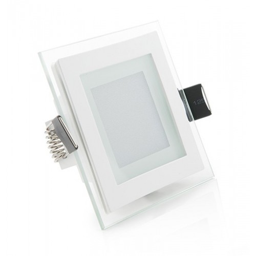 Foco placa Downlight LED Cuadrado Cristal 6W Corte 69x69mm [GR-MB02-6W]