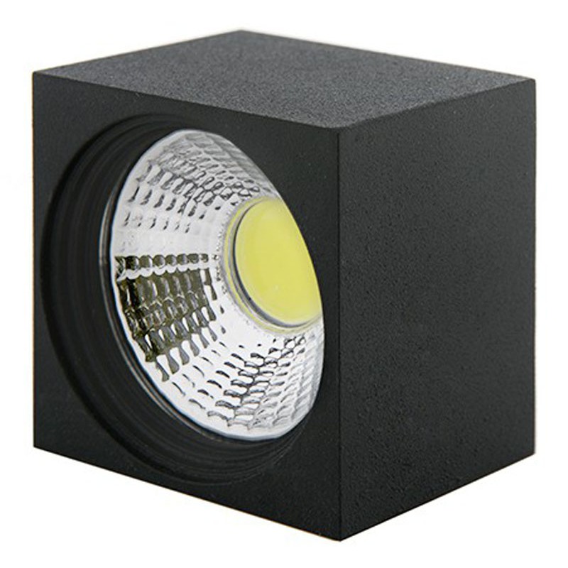 Foco Plafón Cuadrado Led COB 3W 270Lm Cuerpo Negro 