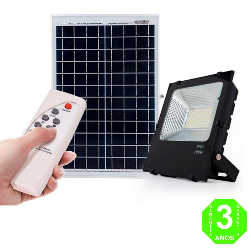 Foco Proyector LED SOLAR 50W IP65 Sensor Control Remoto Panel 6V/15W [PL-626004]